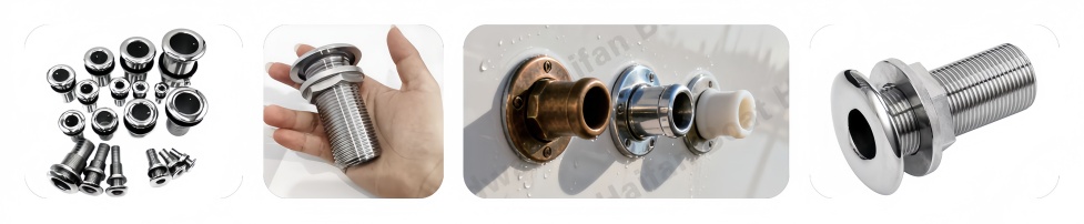 Boat Water Drain Fitting Full Thread Thru Hull Outlet Boat Water Drain Fitting Full Thread Thru Hull Outlet