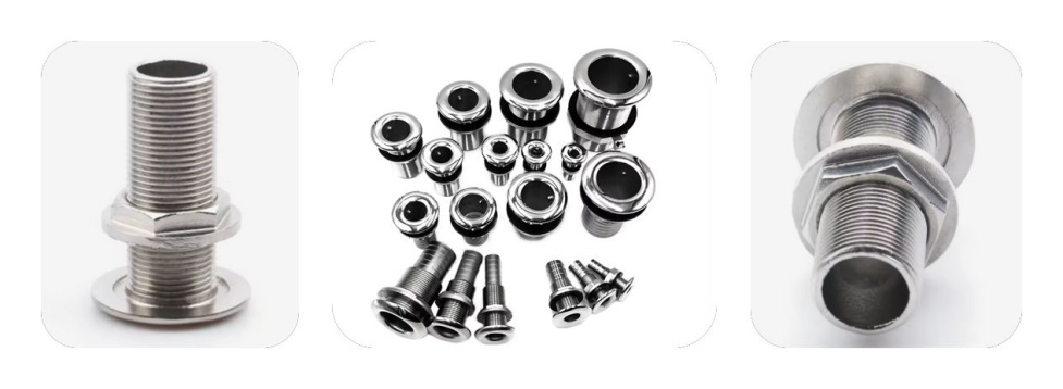 Full-Thread Thru-Hull Flush Deck Drain Fitting Full-Thread Thru-Hull Flush Deck Drain Fitting