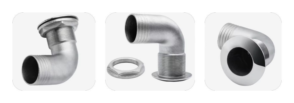90° Short Thru-Hull Fitting with a Hose Barb