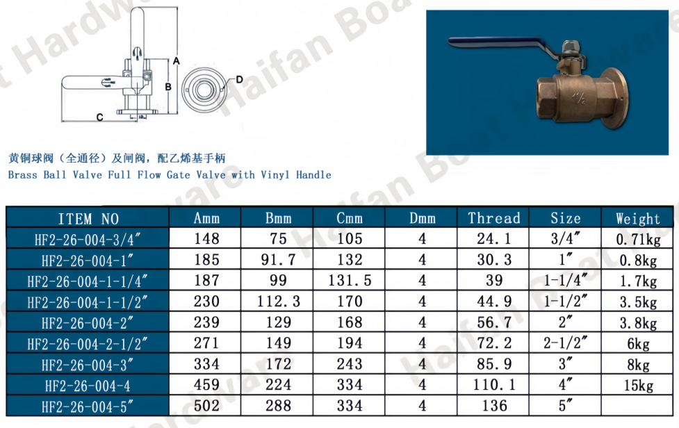 Brass Ball Valve Full Flow Gate Valve with Vinyl Handle Brass Ball Valve Full Flow Gate Valve with Vinyl Handle