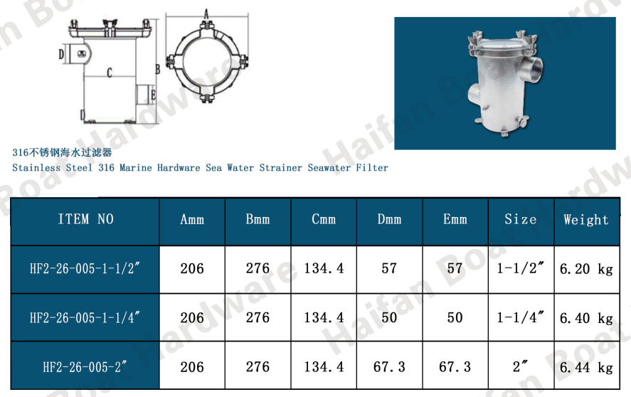 Marine Hardware Sea Water Strainer Seawater Filter Marine Hardware Sea Water Strainer Seawater Filter