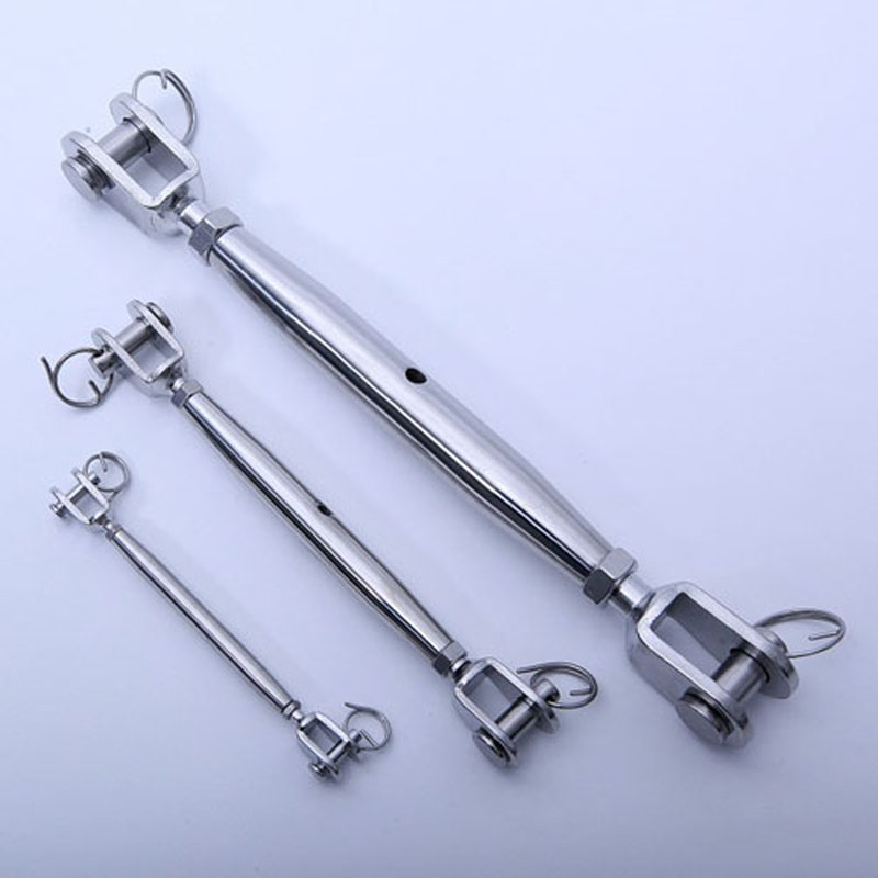 4 x Stainless Steel Marine Closed Body Jaw 8mm Turnbuckle Fork Rigging Screw