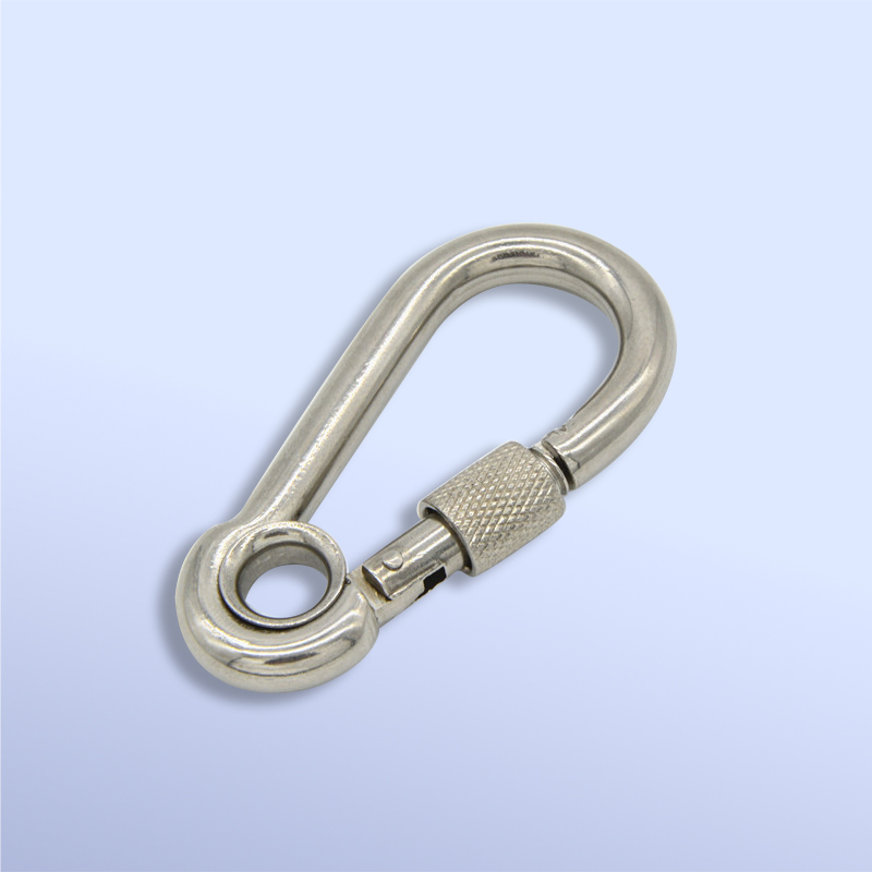 Stainless Steel Screw Lock Snap Hooks With Eyelet