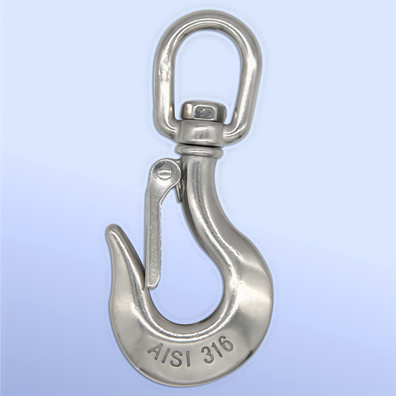 Heavy Duty Swivel Eye Hook with Latch