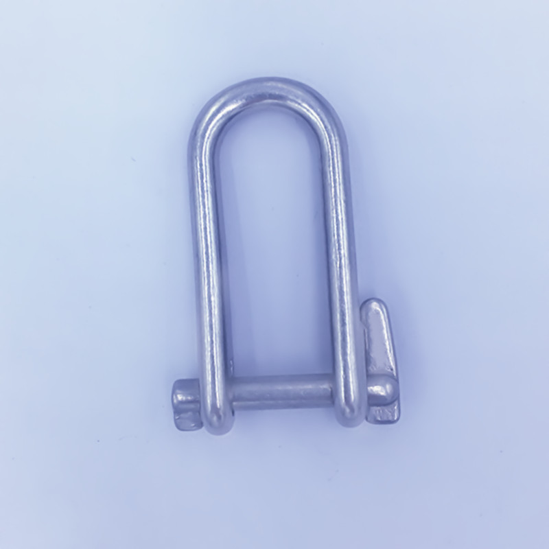 Stainless Steel Long D Shackle with Key Pin 