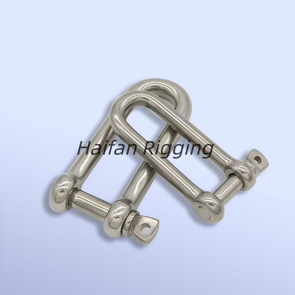 Stainless Steel Long D Shackle with Captive Pin 