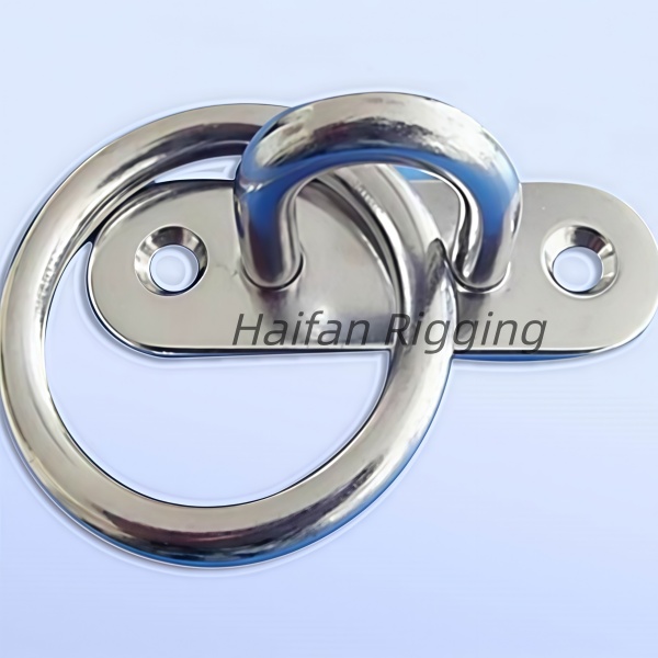 Stainless Steel Oblong Pad Eye Plate with Ring