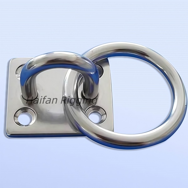 Stainless Steel Square Eye Plate with Ring