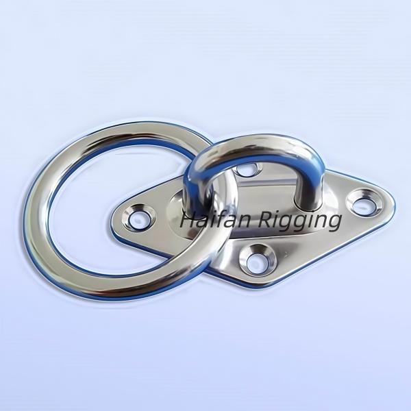 Stainless Steel Diamond Eye Pad Plate with Ring