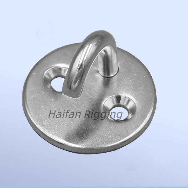 Stainless Steel Round Pad Eye Plate with Open Hook
