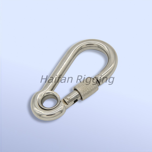 Stainless Steel Screw Lock Snap Hooks With Eyelet