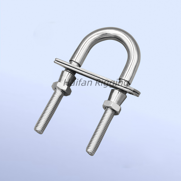 Heavy Duty Bow Eye U-Bolt with Taper Safety Lock Nuts