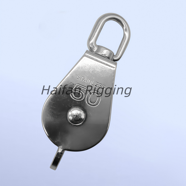 Stainless Steel Swivel Eye Pulley with Bottom Loop 