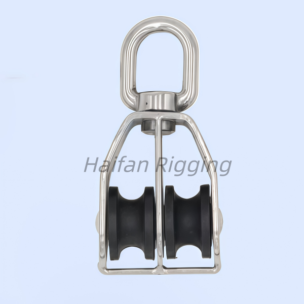 Swivel Eye Pulley with Double Nylon Sheaves