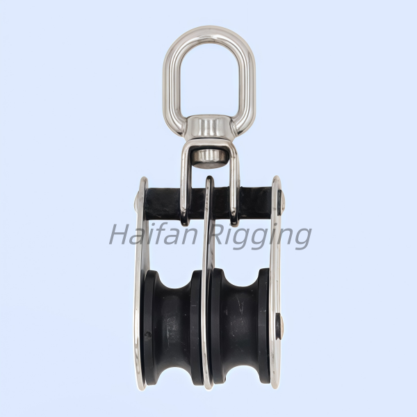 Swivel Toggle Eye Pulley Block Double Nylon Sheaves