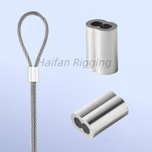 Aluminum Double Barrel Ferrules Hourglass Ferrules Sleeves