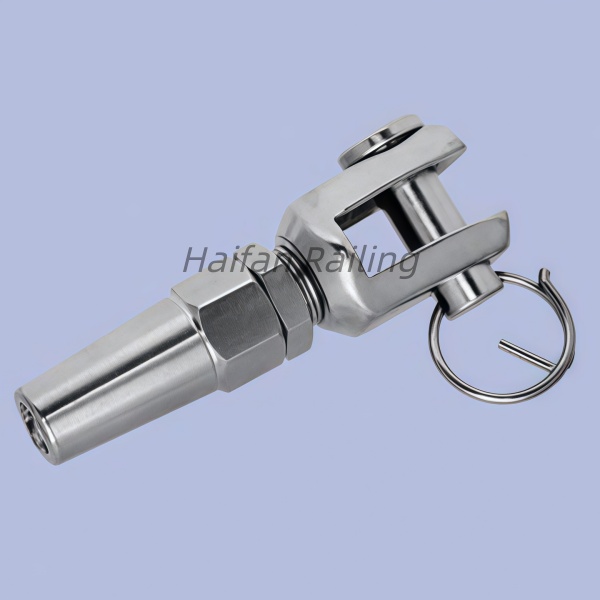 Cable Railing Hardware Swageless Jaw / Fork Terminal