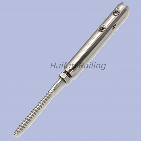 Cable Railing Swageless Lag Screw Terminal with Jackscrew