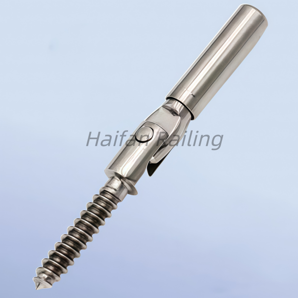 Swageless Lag Screw Terminal Push Lock Fitting for Cable Railing