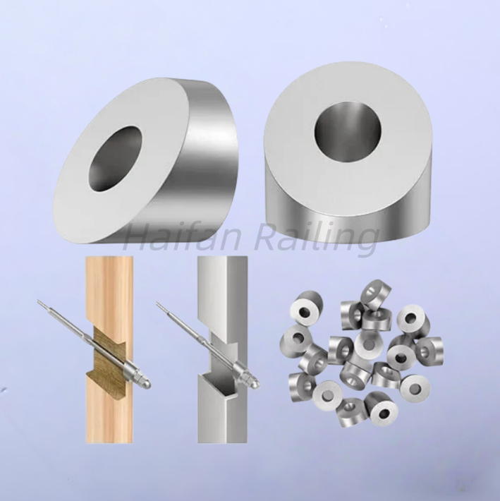 Angled Beveled Washers for Cable Railing Fittings