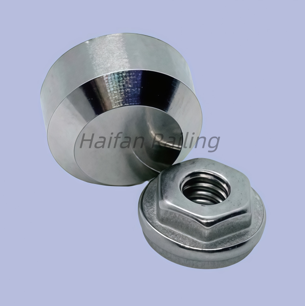 Chamfered Stainless Steel Cap and Washer Nut for Swage Threaded Terminals