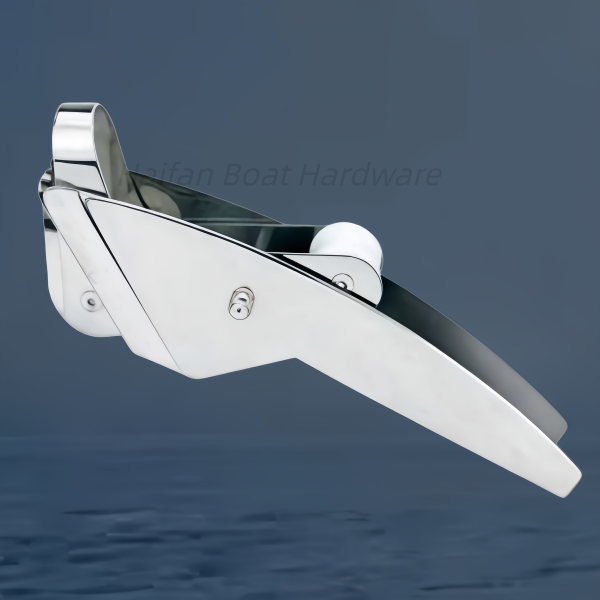 Self-launching Boat Bow Anchor Roller Slanted Bottom