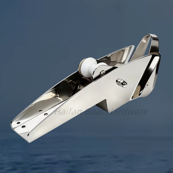 Self-launching Boat Bow Anchor Roller Slanted Bottom