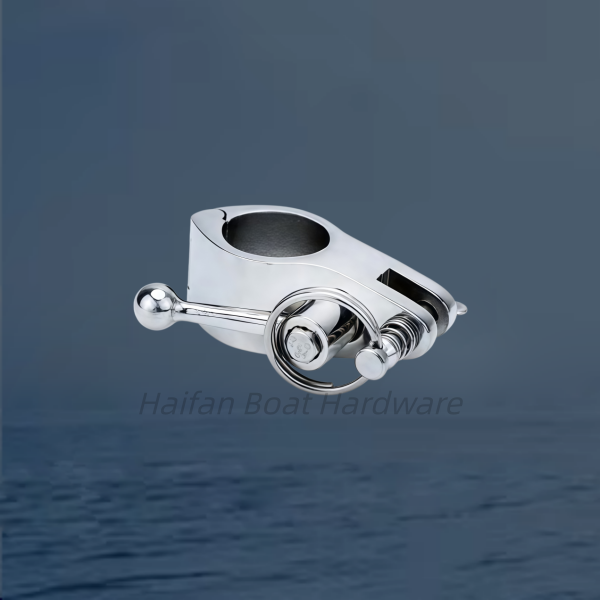 Hinged Jaw Slide Clamp with Quick-Release Pin and Wrench and Ring