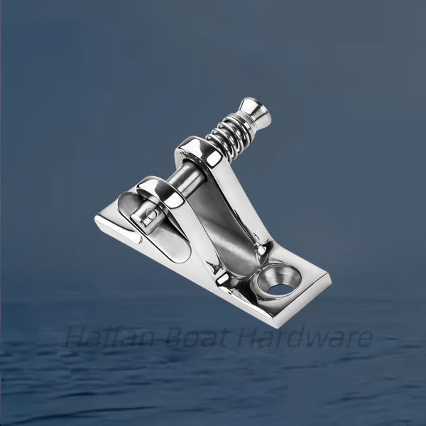 Bimini Top Angled Base Deck Hinge with Removable Pin