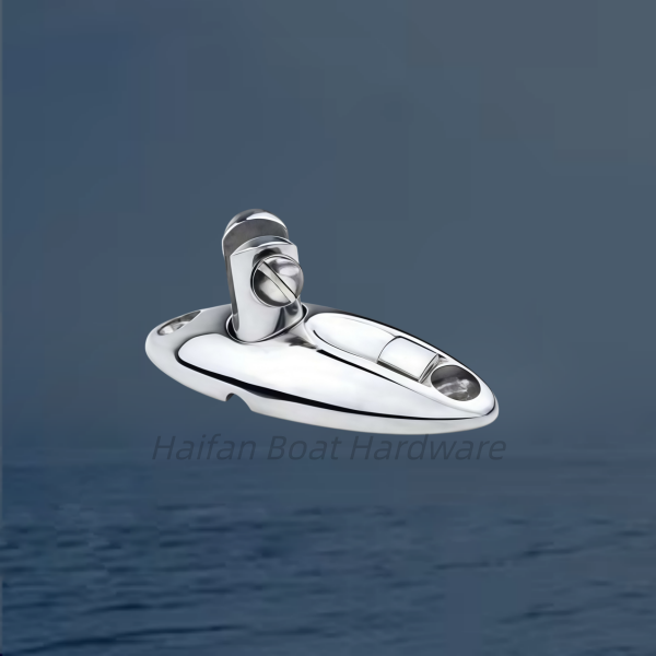 Quick-Release Bimini Top Swivel Deck Side-Mount Hinge with a integrated push-button locking mechanism