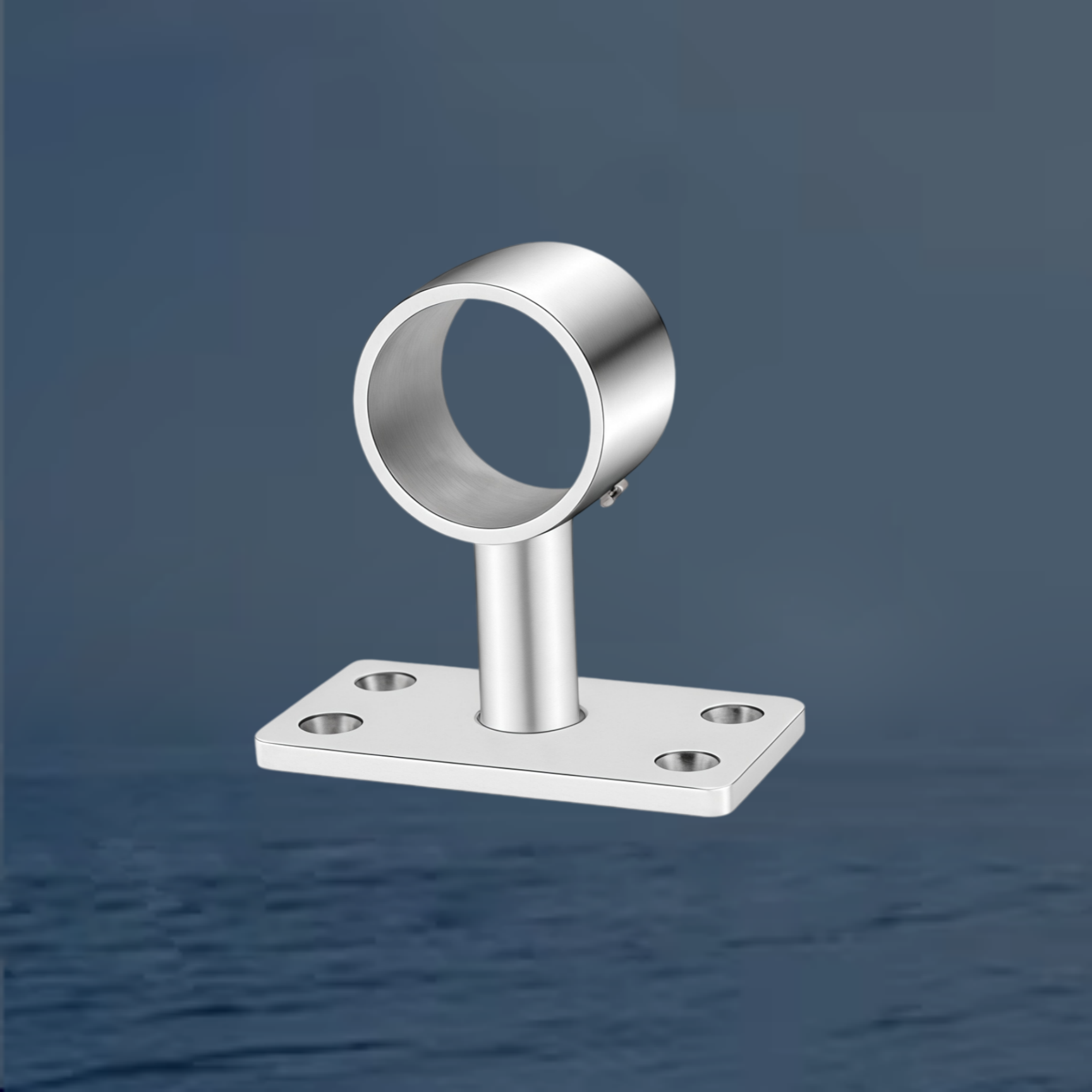 Rectangular-Base Center Stanchion Handrail Bracket