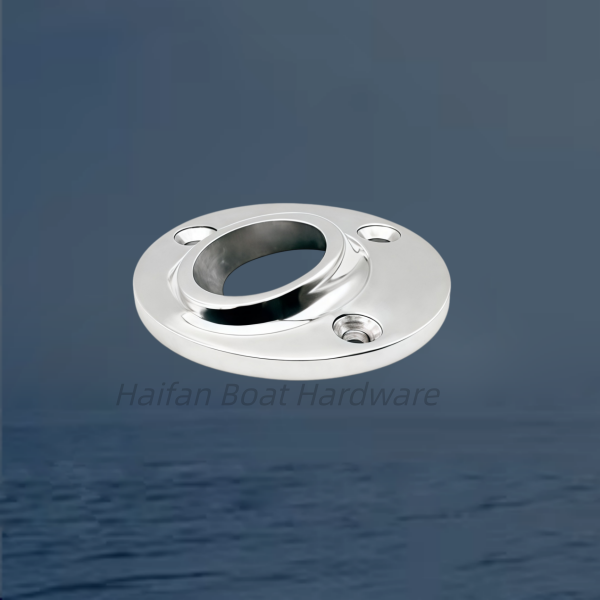 Marine Weldable Round Rail Base 45°