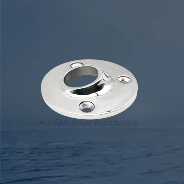 Marine Weldable Round Rail Base 60° 