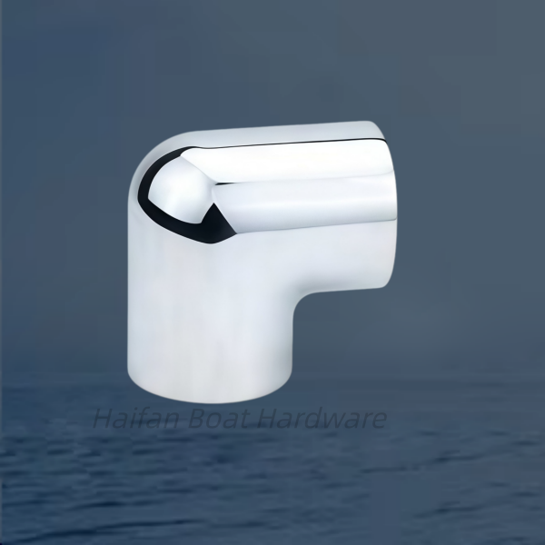 90° 2-Way Handrail Elbow Connector with Integrated Hex Socket Set Screws