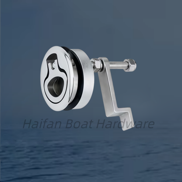 Marine Boat Floor Buckle Hatch Latch Flush Turning Lift Handle Lock 