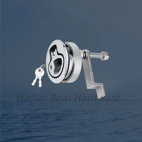 Marine-Grade Stainless Steel Round Flush Turning Lift Cam Latch with Key Lock