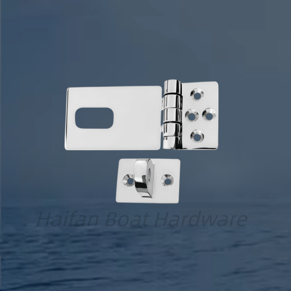 Marine Door Hasp Latch with a Separated Fixed Eyelet Block