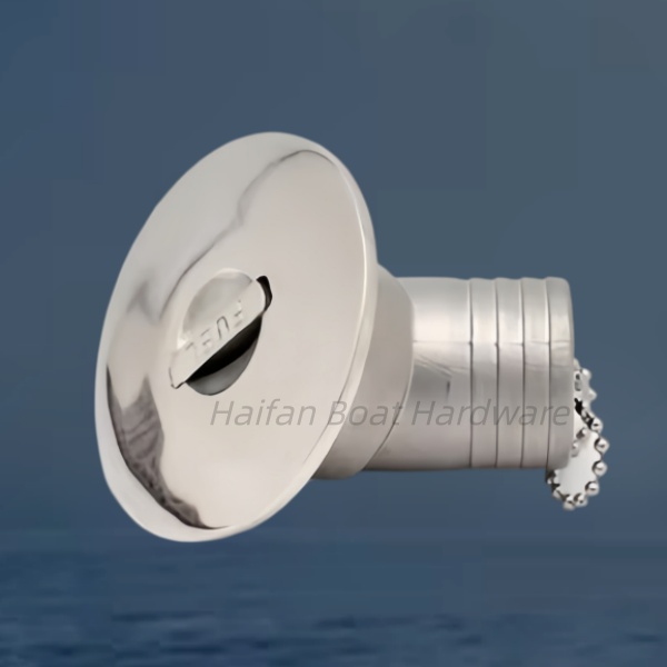 Keyless 50mm Boat Fuel Deck Fill Filler Big Cap Angled Neck