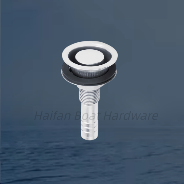 Flush Mount Straight Marine Fuel Tank Vent with a Recessed Bowl 