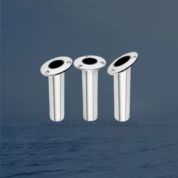 Flush Mount Fishing Rod Holders with Integrated Bottom Drain