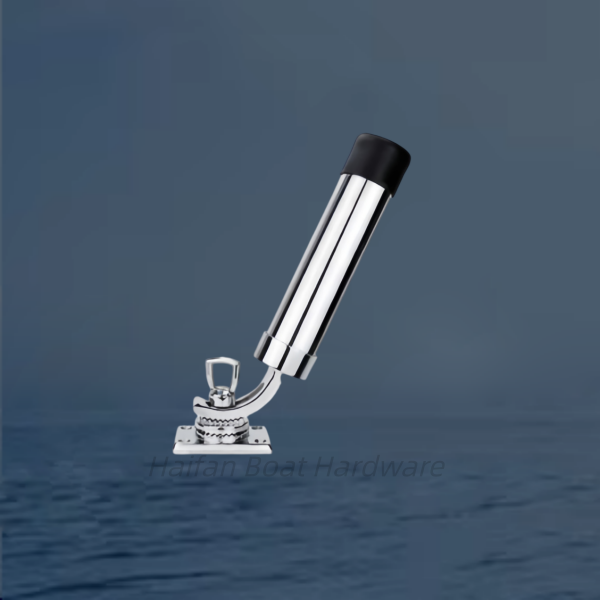 360-Degree Adjustable Rotation Deck-Mount Fishing Rod Holder