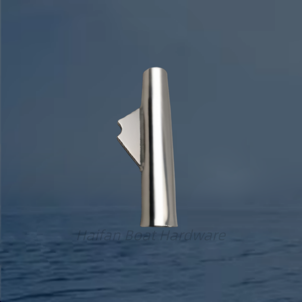 Flared Weld-On Fishing Rod Holder with a Coped Blade (Mounting Fin)